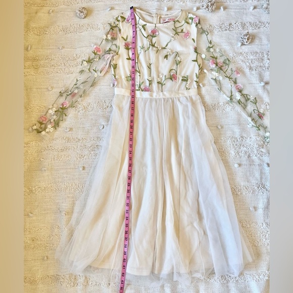 JJ’s House Embroidered Scoop A-line Lace Tulle Midi Dress - Picture 3 of 7